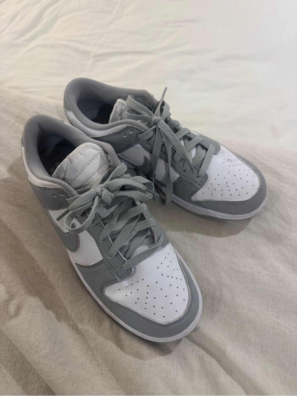 Nike Women's Grey & White Low-Top Sneakers